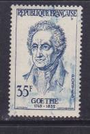 FRANCE N° 1138 35F BLEU GOETHE TRAINEES BLEUES SUR LE TIMBRE NEUF SANS CHARNIERE - Nuovi