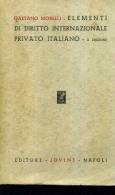 MORELLI ELEMENTI DI DIRITTO INTERNAZIONALE PRIVATO ITALIANO JOVENE - Diritto Ed Economia