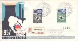 NETHERLANDS 1957 EUROPA CEPT FDC R-COVER - 1957