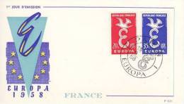 FRANCE 1958 EUROPA CEPT FDC - 1958