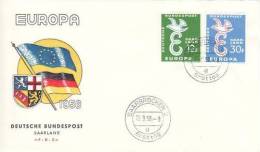 SAAR 1958 EUROPA CEPT FDC / SAARBRUECKEN 2 D / - 1958