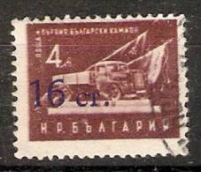 Bulgaria 1955  16ct Overprint  (o) Mi.943 II - Usados