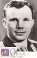 IURI GAGARIN, FIRST SPACE WALKER, CM, MAXICARD, CARTES MAXIMUM, 1971, ROMANIA - Russie & URSS