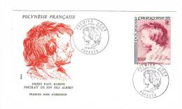 Premier Jour D´ Emission, FDC: Polynesie Française, Papeete, Pierre Paul Rubens, Portrait De Son Fils Albert, 28-11-77 - FDC