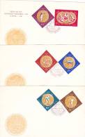 OLYMPIC GAMES, JEUX OLYMPIQUE, MELBOURNE 1956, 3 X COVERS FDC, ROMANIA - Ete 1956: Melbourne