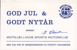 Denmark MIDTSJÆLLANDS SPORTS MOTORKLUB, SORØ 1979 Card Karte Jacob Gade Stamp (2 Scans) - Cartas & Documentos