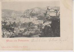 Litho Gruß Aus Pottenstein Wohnhäuser Panorama 20.5.1901 Nach Erlangen - Pottenstein