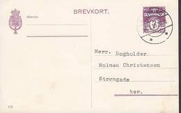 Denmark Postal Stationery Ganzsache Entier 7 Ø Wellenlinien (113) HJØRRING 1935 (2 Scans) - Entiers Postaux