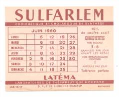 Buvard Publicitaire - Médecine - Produit Pharnaceutique - Médicament - Pharmacie  "Sulfarlem" Avec Calendrier  (sf73) - Produits Pharmaceutiques