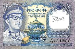 NEPAL 1 RUPEE BLUE MAN TEMPLE FRONT ANIMAL BACK SIGN.12 ND(1974) EF P22 READ DESCRIPTION!! - Népal