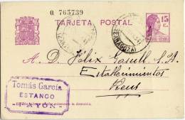 441- Entero Postal Fayon 1934, Zaragoza , Republica Española - 1931-....