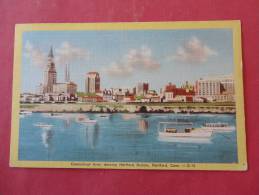 Hartford, CT--Connecticut River Showing Hartford Skyline--cancel 1949--Ref PJ -101 - Hartford