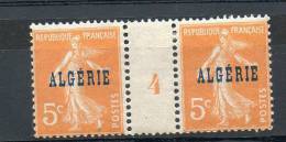 LOT 15  - ALGERIE - MILLESIME 1924 Sur N° 7 (charnière Sur Le Pont) - Unused Stamps
