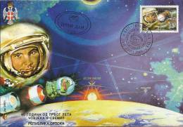 40 YEARS FROM THE FIRST MAN´S FLIGHT TO THE SPACE, Banja Luka, 29.3.2001., Serbian Republic, FDC - Europe