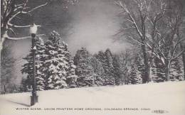 Colorado Colorado Springs Winter Scene Union Printers Home Grounds Albertype - Colorado Springs