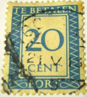 Netherlands 1947 Postage Due 20c - Used - Portomarken