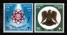 EGYPT / 1972 / REVOLUTION / EGYPTIAN COAT OF ARMS / ATOM / FAITH & SCIENCE / MNH / VF - Ongebruikt