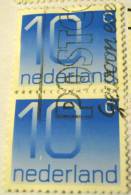 Netherlands 1976 Numerals 10c X2 - Used - Gebruikt