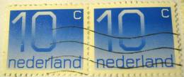 Netherlands 1976 Numerals 10c X2 - Used - Usados