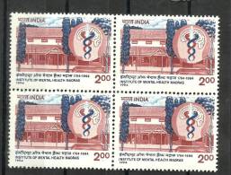 INDIA, 1994, Bicentenary Of Institute Of Mental Health, Block Of 4, MNH, (**) - Neufs