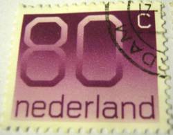 Netherlands 1976 Numerals 80c - Used - Usati