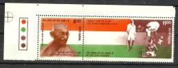 INDIA, 1994, 125th Birth Anniversary Of Mahatma Gandhi, Setenant Set, 2 V,  With Traffic Lights, MNH, (**) - Ongebruikt