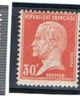 0,30 Pasteur Yvert 173, ** - 1922-26 Pasteur