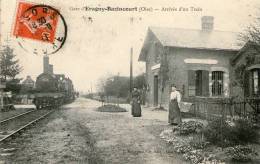Gare D'ERAGNY-BAZINCOURT - Arrivée D'un Train - 1911 - - Unclassified