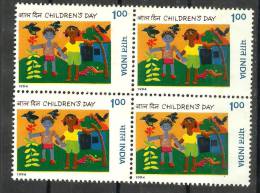 INDIA, 1994, National Children´s Day, Childrens Day, Block Of 4,   MNH, (**) - Ongebruikt