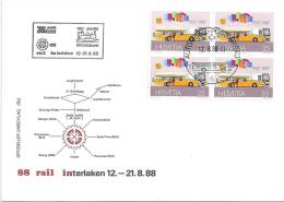 Sonderbrief  "100 Jahre Brünig Bahn"           1988 - Lettres & Documents