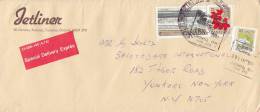 Canada Special Delivery EXPRÉS Label JETLINER, TORONTO Ontario 1982 Cover Lettre To YONKERS United States (2 Scans) - Express