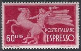 1945-52 ITALIA ESPRESSO DEMOCRATICA 60 £ FILIGRANA NS GOMMA NON ORIGINALE 11438 - Poste Exprèsse/pneumatique