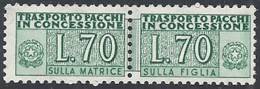 1955-81 ITALIA PACCHI IN CONCESSIONE STELLE 70 LIRE MNH ** - RR11443 - Pacchi In Concessione
