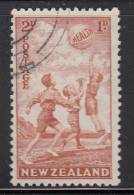 New Zealand Used Scott #B17 2p + 1p Children Playing With Beach Ball, Orange Brown - Oblitérés