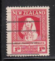 New Zealand Used Scott #B2 1p + 1p Nurse Inscribed Help Promote Health - Gebruikt