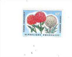 Timbre 1966 République Rwandaise 10c THEME LES FLEURS : "ECHINOPS AMPLEXICAULIS" Neuf - Unused Stamps