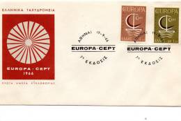 Greece 1966 Europa FDC - FDC