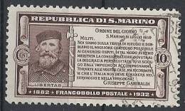 1932 SAN MARINO USATO GARIBALDI 10 CENT - RR11478 - Used Stamps