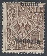 1918-19 VENEZIA GIULIA AQUILA 1 CENT VARIETà MH * - RR11479 - Venezia Giulia