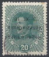 1918 TRENTINO ALTO ADIGE USATO EFFIGIE 20 H VARIETà - RR11480 - Trento