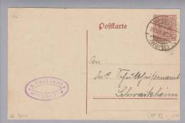 Heimat De BW Winnenden 1917-05-29 Dienstganzsache Nach Schwaikheim - Entiers Postaux