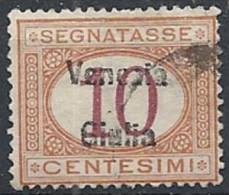 1918 VENEZIA GIULIA USATO SEGNATASSE 10 CENT VARIETà - RR11480 - Venezia Giulia