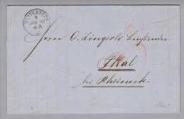 Heimat ZH Winterthur 1860-01-09 Brief Ohne Marke Nach Thal - Storia Postale