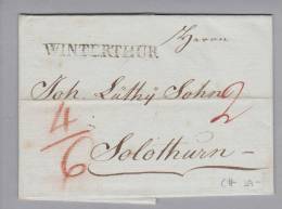 Heimat ZH Winterthur 1821-03-07 Brief Nach Winterthur - ...-1845 Vorphilatelie