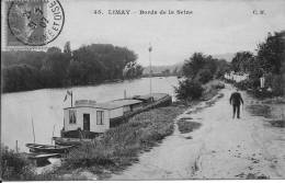 78 LIMAY  BORDS DE LA SEINE  PENICHE DELMEZ JULES CONSTRUCTION DE BATEAUX - Limay