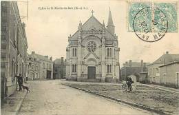 Depts Divers -maine Et Loire -ref 72- Eglise De Saint Martin Du Bois -st Martin Du Bois  -carte Bon Etat - - Andere Gemeenten
