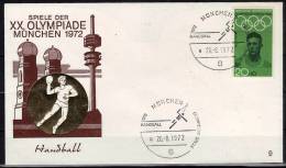 ALLEMAGNE  FDC   Cachet   Munchen 2  Le   26  8  1972     JO 1972   Hand Ball - Handball