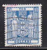 New Zealand Used Scott #AR105a $10 Coat Of Arms - No Watermark - Post-fiscaal