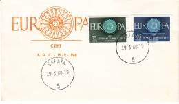 TURKEY FDC MICHEL 1774/75 EUROPA 1960 GALATA - FDC