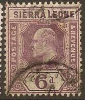 SIERRA LEONE 1903 6d KEVII SG 81 U YJ238 - Sierra Leone (...-1960)